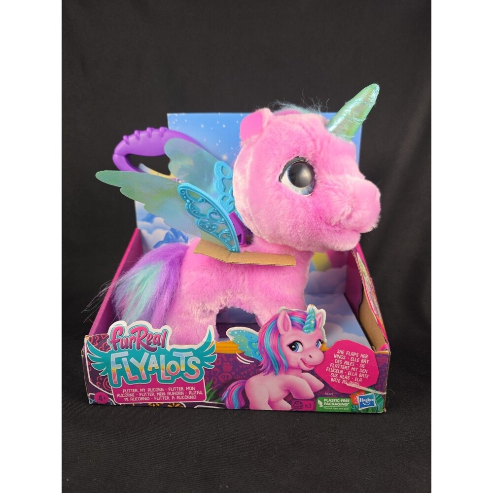 furReal Fly-A-Lots Alicorn Interactive Walking Plush with Sounds, 8", New In Box